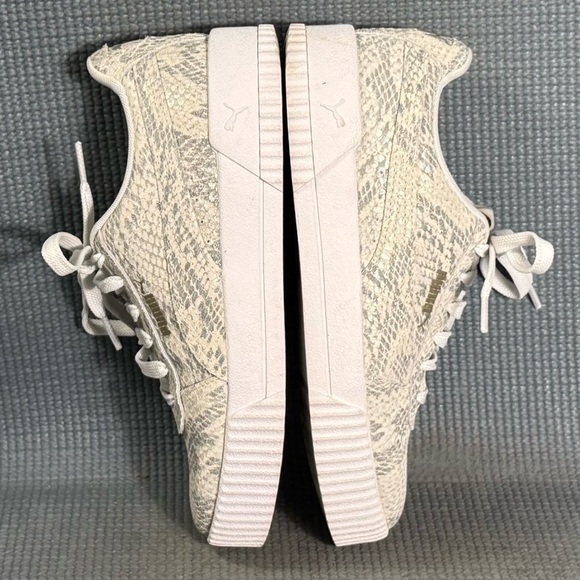 Puma Carina Snake Lux Women's Leather Platform Sneakers 373928-01 Size 6.5 - Picture 6 of 9